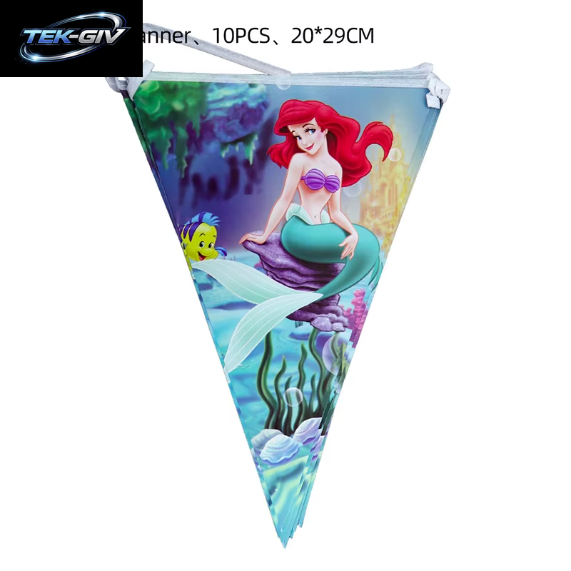 Die Kleine Meerjungfrau Geburtstag Party Dekoration Prinzessin Ariel Papier Serviette Teller Tasse Tischdecke Luftballons Kinder Baby Shower Supplies