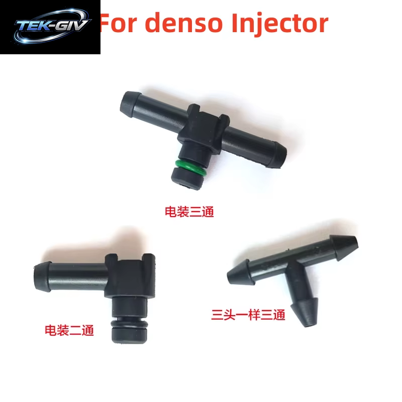 5PCS Diesel Injektor Rohr Rohr Öl Rückkehr Joint Zwei Möglichkeiten Drei Einzelnen Rückschlagventil Teile Piezo Sicherungsring Für Bo-Sch Den-So Katze