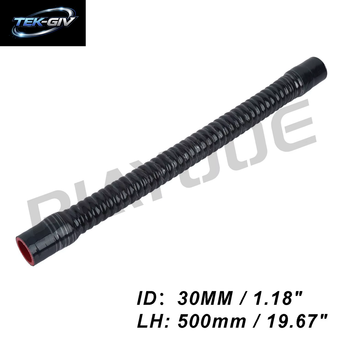 500 Mm Flexibler Silikonschlauch ID28 30, 32, 34, 36, 38, 40, 42, 51 57 63 70 76 80 83 Mm Universal-Lufteinlassrohr-Kühler-Verbindungsrohr