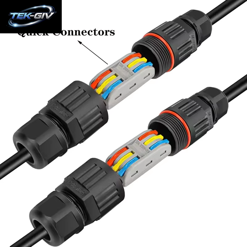 Neue 2/1PC IP68 Wasserdichte Joint Draht Schnell Verbindung Stecker 2/3 Pin Solder Weniger LED Lampe Verdrahtung Im Freien Regendicht Terminal