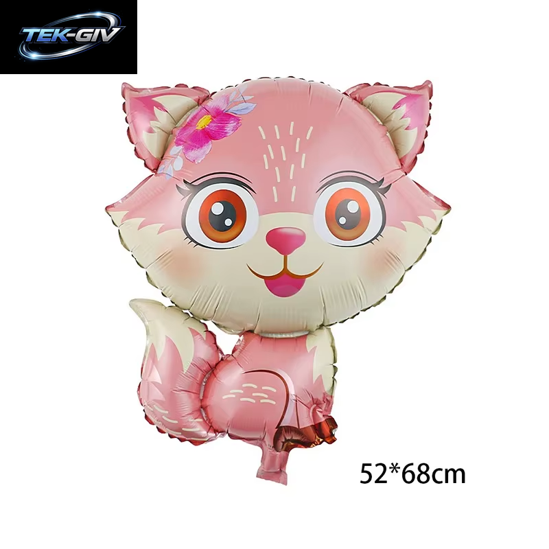 Cartoon Tier Kaninchen Hirsch Folienballon Kinder Geschenke Geburtstag Party Dschungel Tier Thema Dekoration Eichhörnchen Fuchs Bär Helium Globos