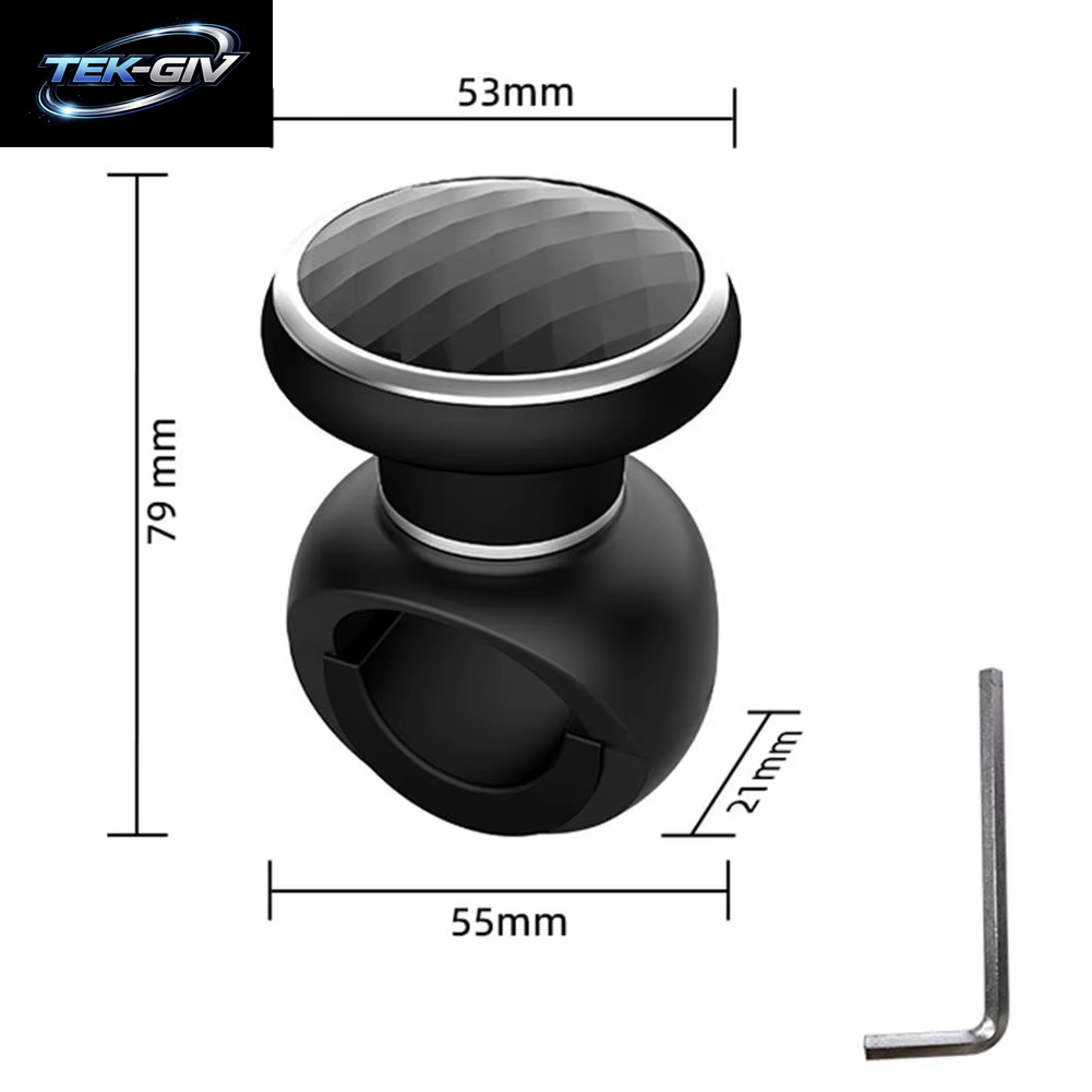 Lenkradknopf Spinner ABS Und Premium Schwarz Auto Lenkrad Assist Ball Passend Für PKW, LKW Und Mehr