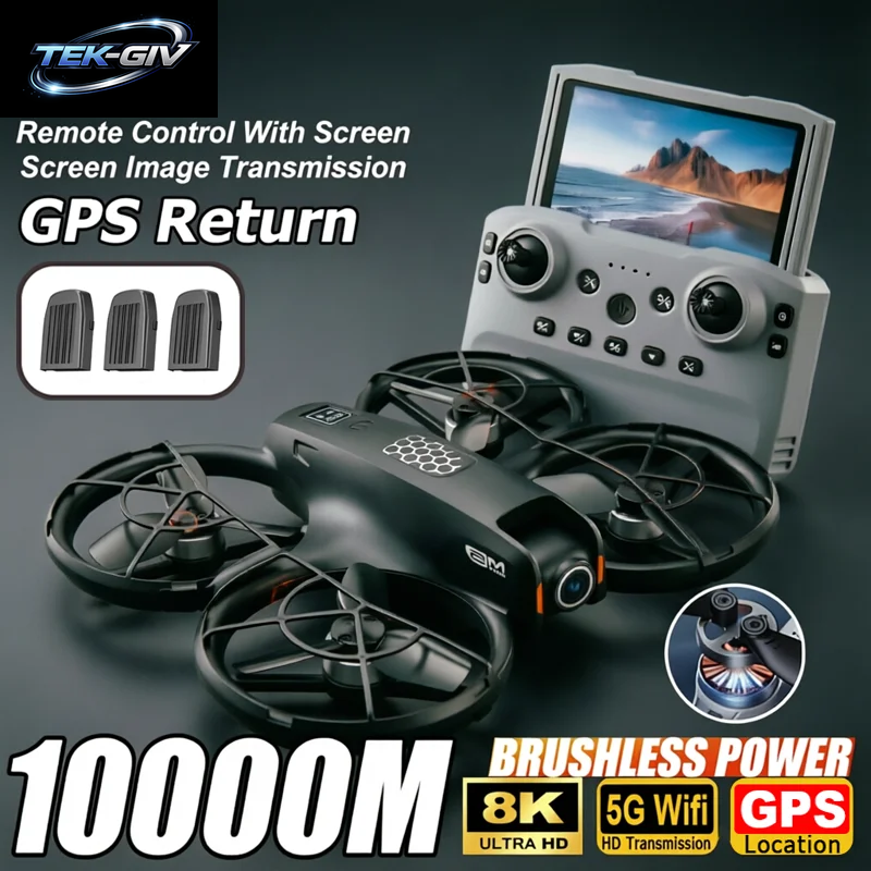 Lenovo M5 Drohne 8K Luftbild-Hd Doppelkamera GPS Fpv-Modus Bürstenloser Motor Optischer Fluss Schwebeflug Flexibler Bildschirm Ferngesteuerte Drohne