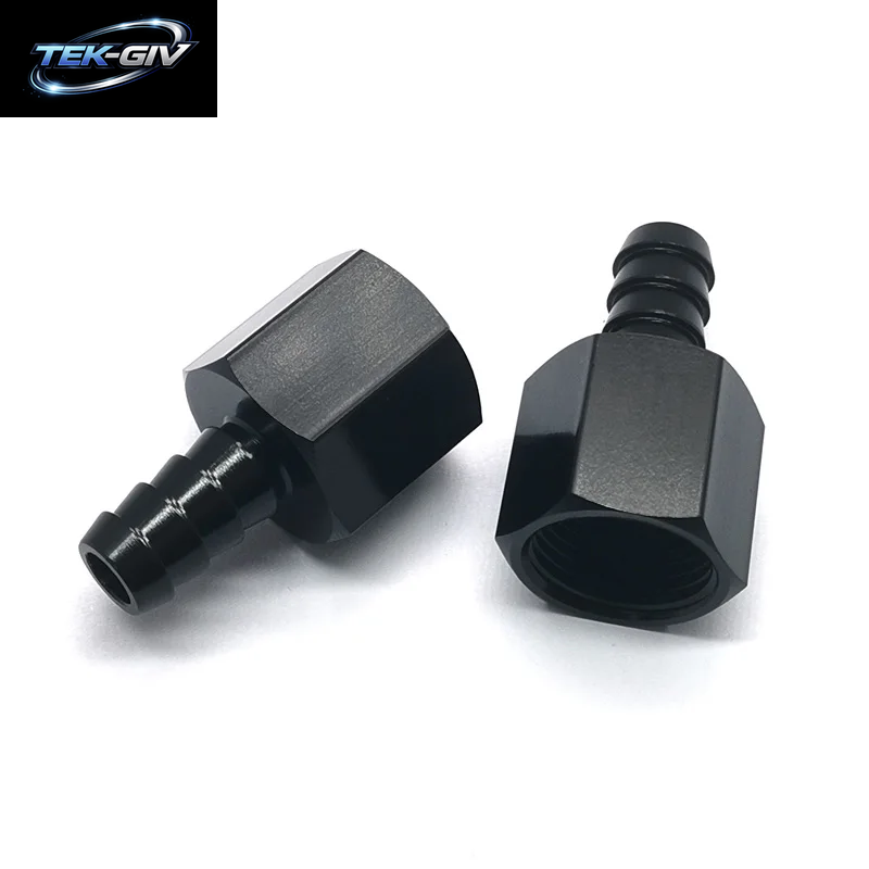 Schwarz Gerade Aluminium 6An 8An 10An Buchse Flare Auf Widerhaken Drucks Ch Lauch Widerhaken Anschluss Adapter