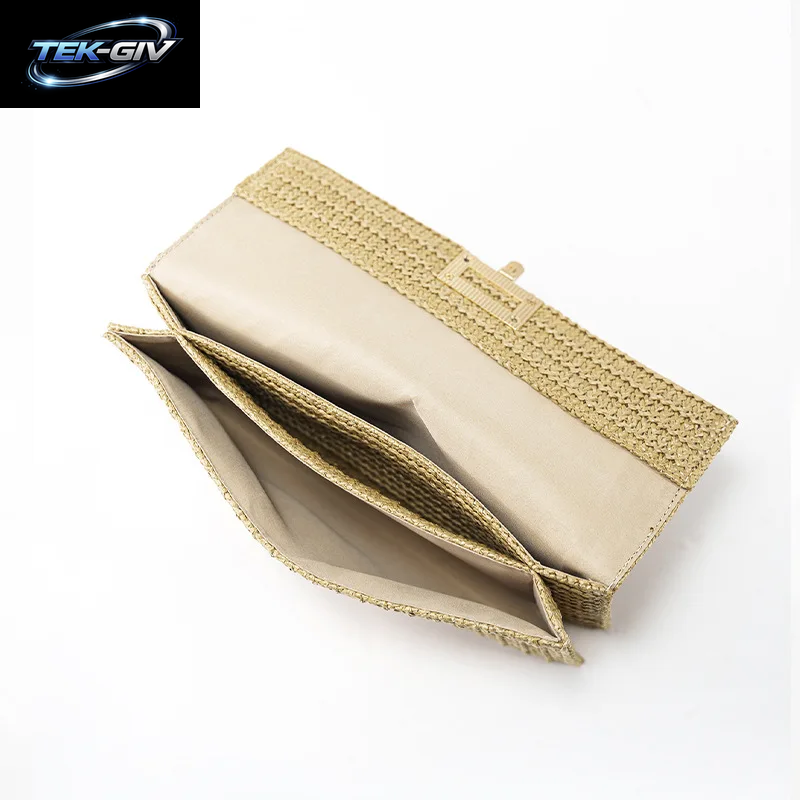 Strohgewebte Clutch Für Frauen, Bast, Häkeln, Strand, Rattan, Lässig, Weiblich, Party, Hochzeit, Abendtasche, Neue Sommer-Luxus-Geldbörse, Handtasche