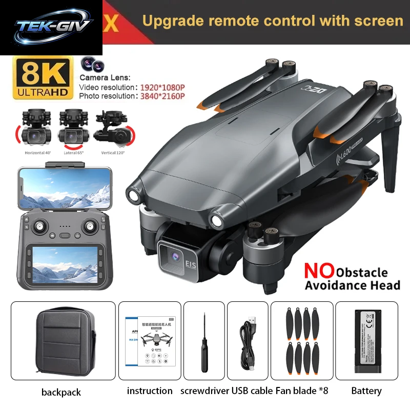 Neue L600 Pro MAX 4K Professionelle Drohne Mit 8K HD Kamera 3-Achsen Gimbal GPS Eders Hindernis Vermeidung 5G WIFI FPV RC Quadcopter Spielzeug