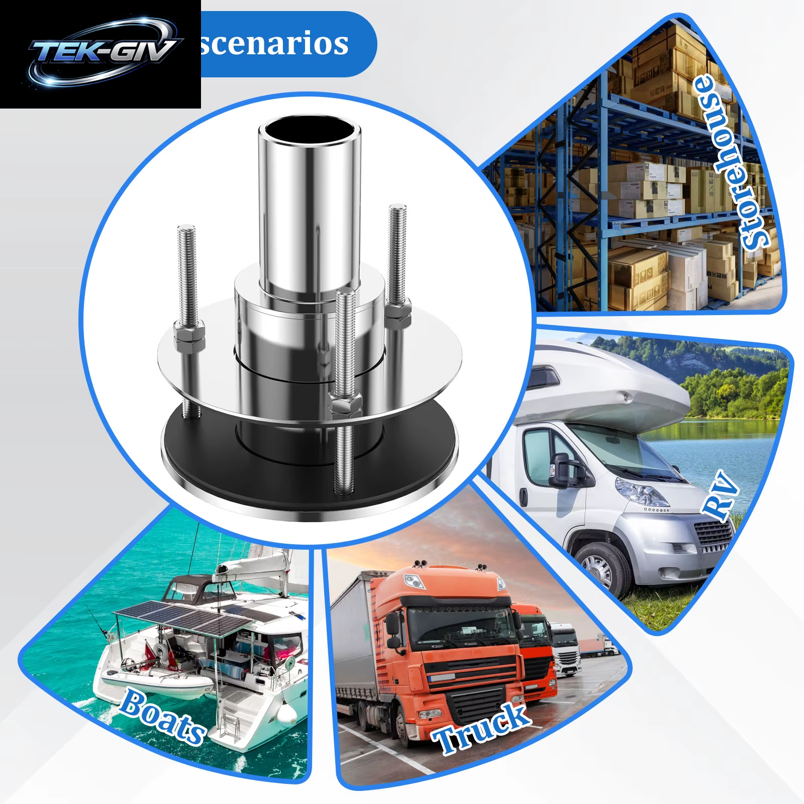 1/2 Stücke 316 Edelstahl Auspuffrohr Fitting Kit Fitting 24Mm Rohr Rohr Gerade Durch Rumpf Auspuffhaut Diesel Standheizung