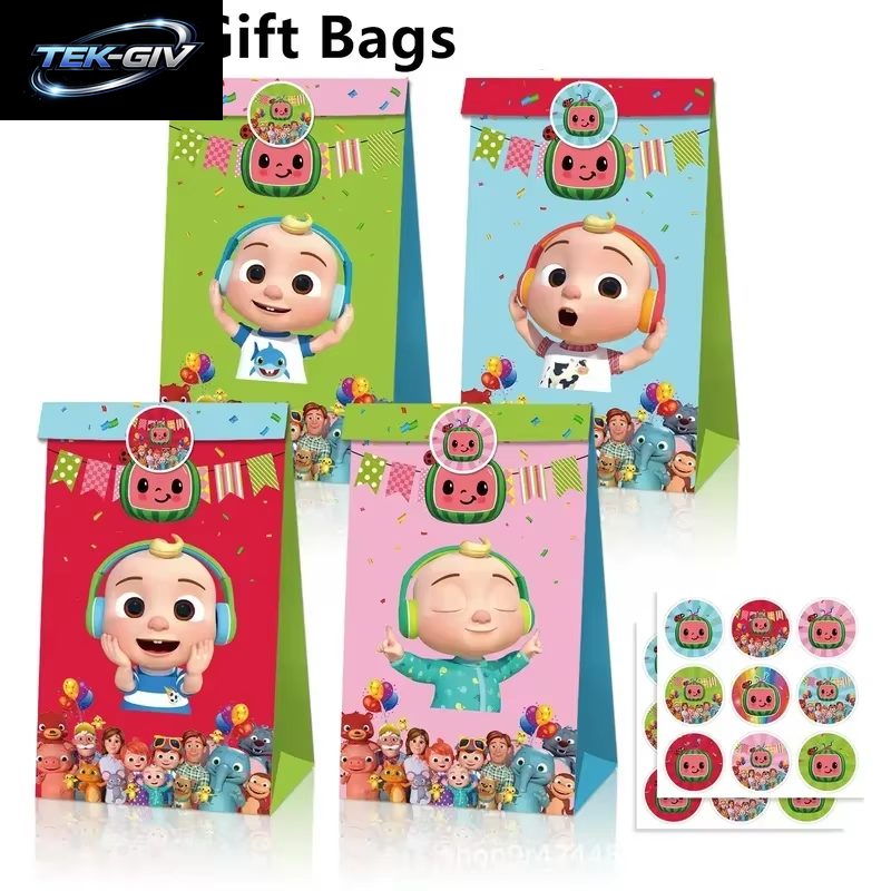 Cocomelon Ballon JJ Melone Wassermelone Spielzeug Alles Gute Zum Geburtstag Banner Party Dekoration Hintergrund Kuchen Topper JOJO Einweggeschirr