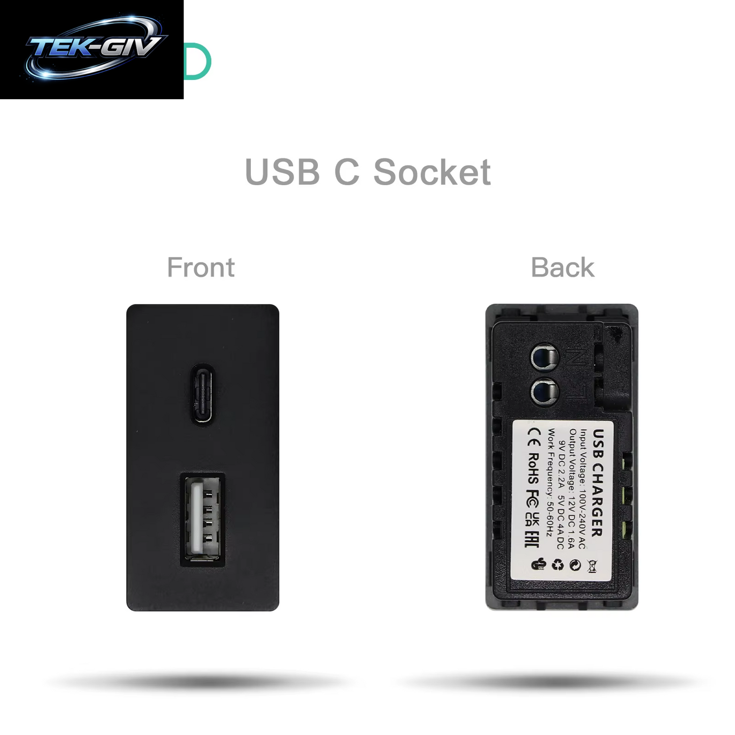 BSEED EU Standard Glas Steckdose Rahmen RJ45 PC CAT5 TV/ST HDMI Buchse Teile Steckdose Mit USB Typ-C Mechanische Taste Schalter