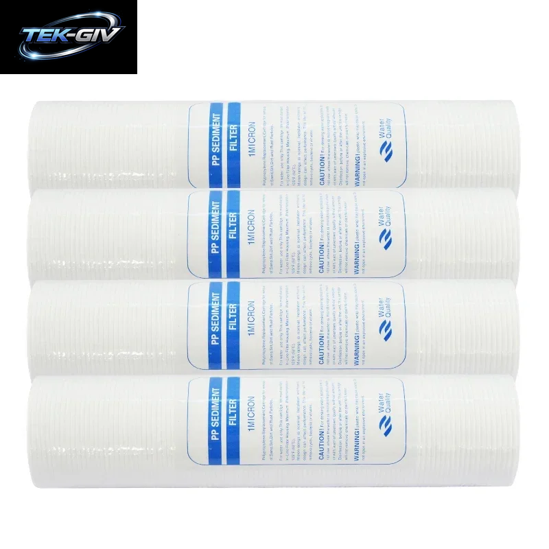 Wasserreiniger 10 Zoll 2/4/6 Stück 1 Mikron Sedimentwasserfilterkartusche PP Baumwollfilter Wasserfiltersystem