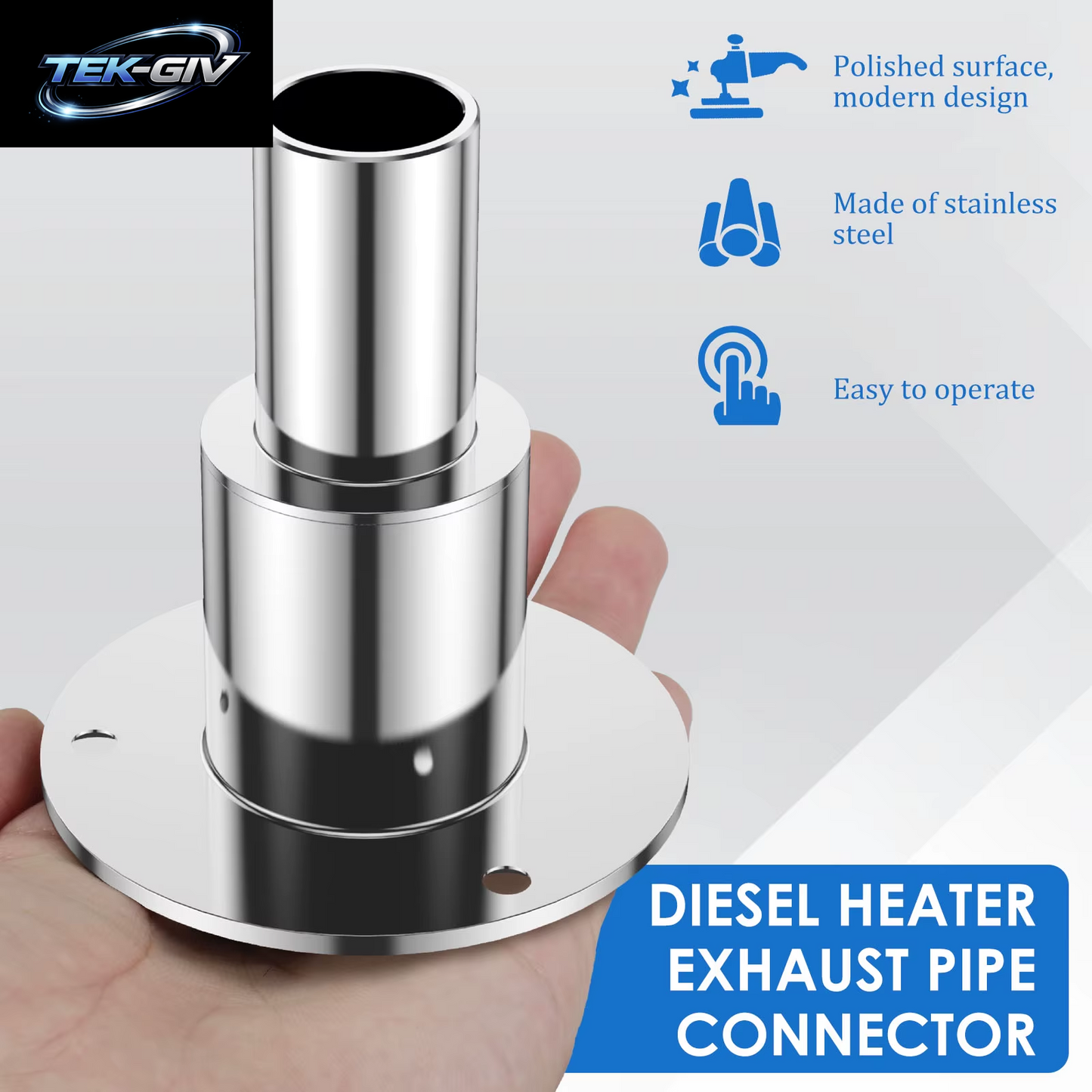1/2 Stücke 316 Edelstahl Auspuffrohr Fitting Kit Fitting 24Mm Rohr Rohr Gerade Durch Rumpf Auspuffhaut Diesel Standheizung
