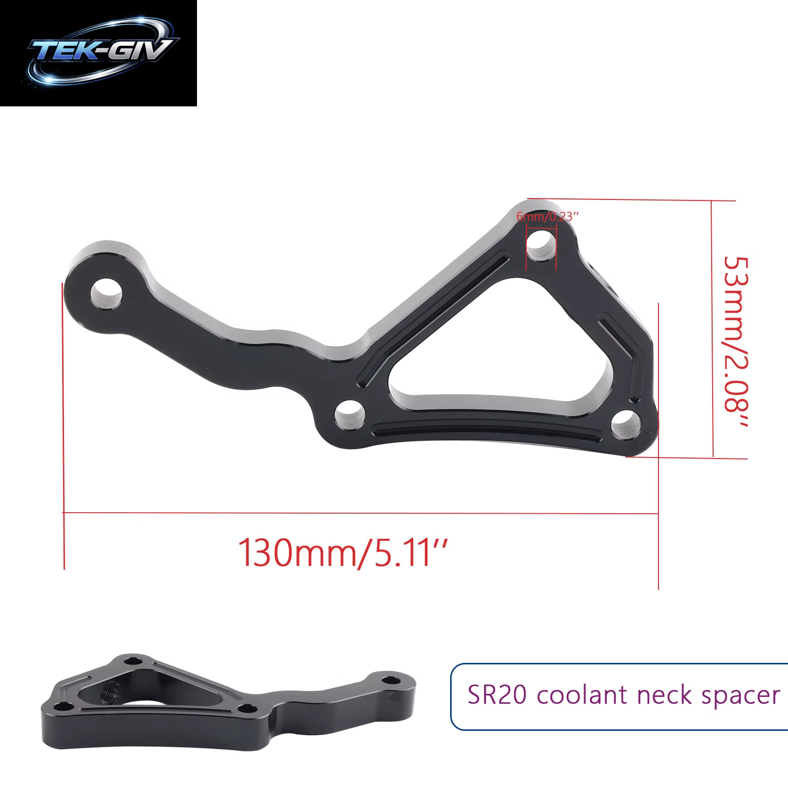 Billet-Aluminium-Kühlmittel-Halsabstandshalter Für Nissan 240SX S13 S14 S15 SR20DET Enging-Kühlung