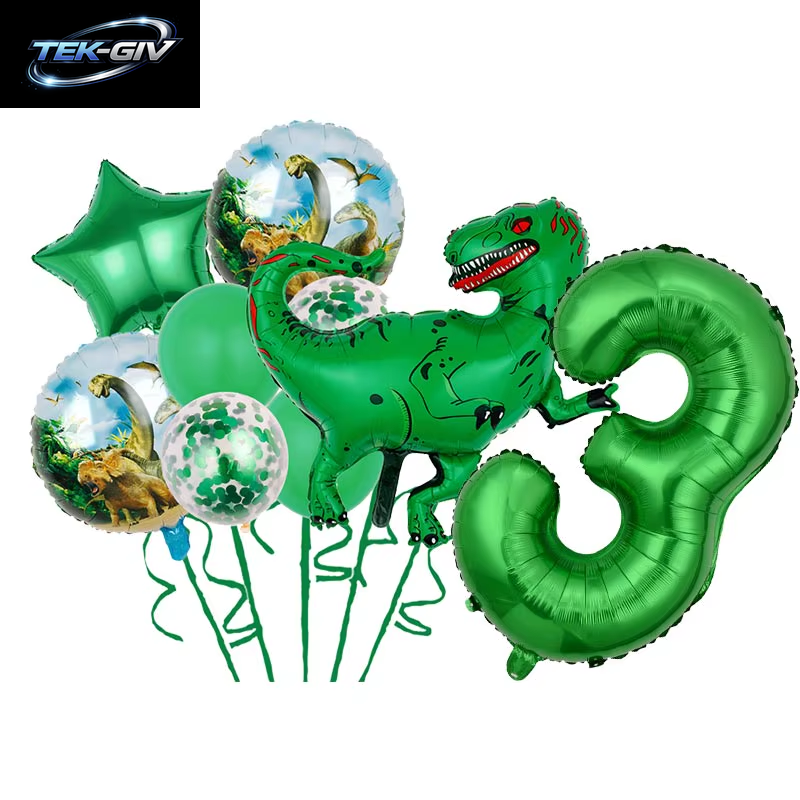 Dinosaurier Geburtstag Party Dekoration Papier Geschirr Set Tassen Teller Tischdecke Thema Luftballons Glücklich Hintergrund Liefert Für Kinder Jungen