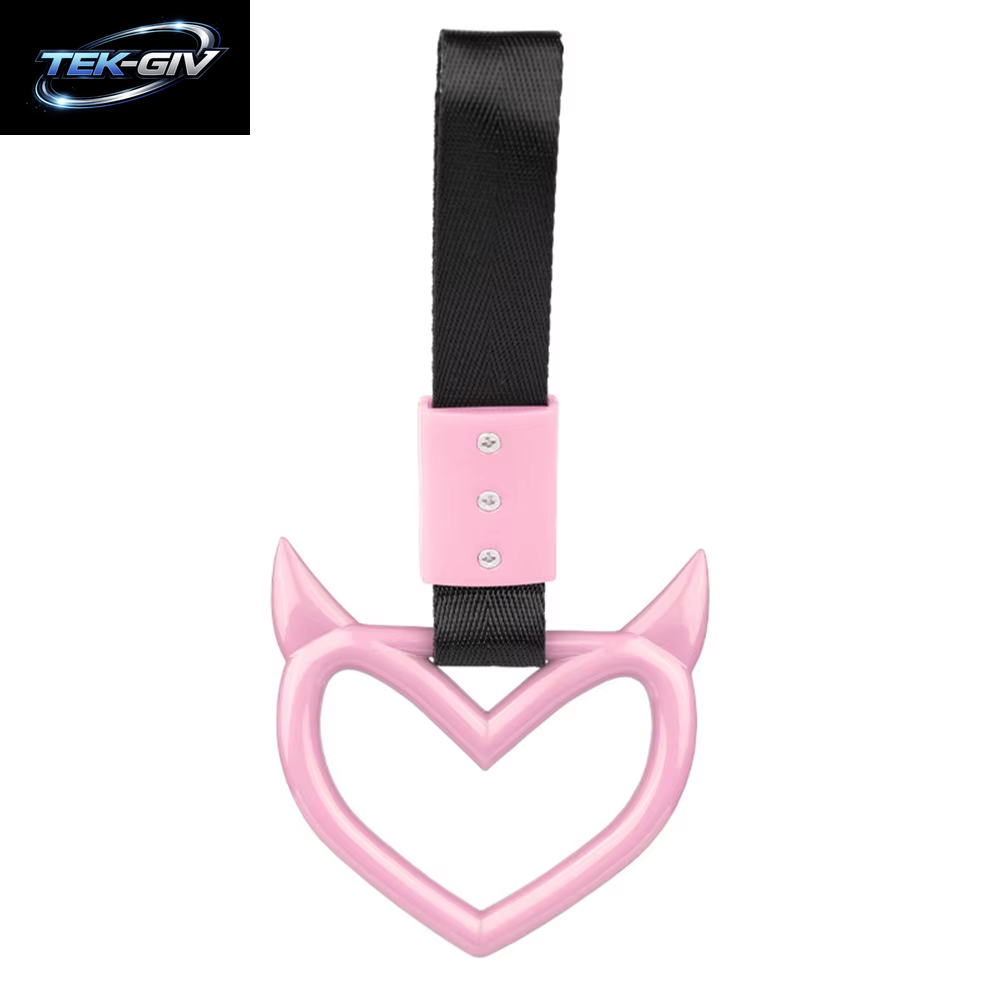 JDM Zurikawa Ring Bus Griff Teufel Herz Modifizierte Racing Griff Hand Strap Loops Stoßstange Bus Auto Drift Charme Auto Zubehör