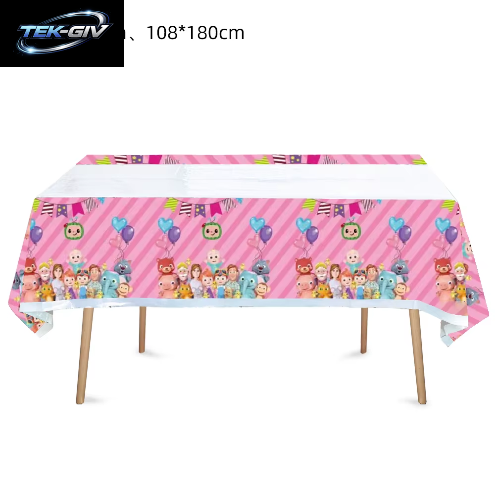 Cocomelon Ballon JJ Melone Wassermelone Spielzeug Alles Gute Zum Geburtstag Banner Party Dekoration Hintergrund Kuchen Topper JOJO Einweggeschirr