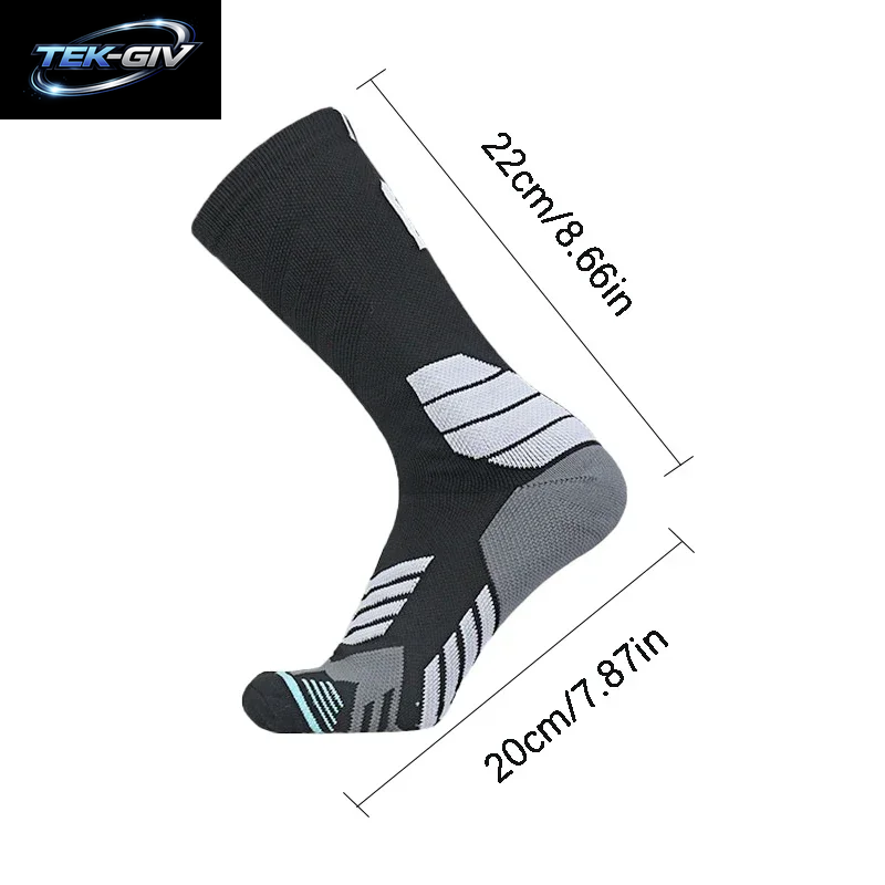 Hochwertige Elite-Basketballsocken Kompressionssocken Für Herren Mit Nummerierung Erwachsene Frottee-Sohle Outdoor-Sportsocken Unisex