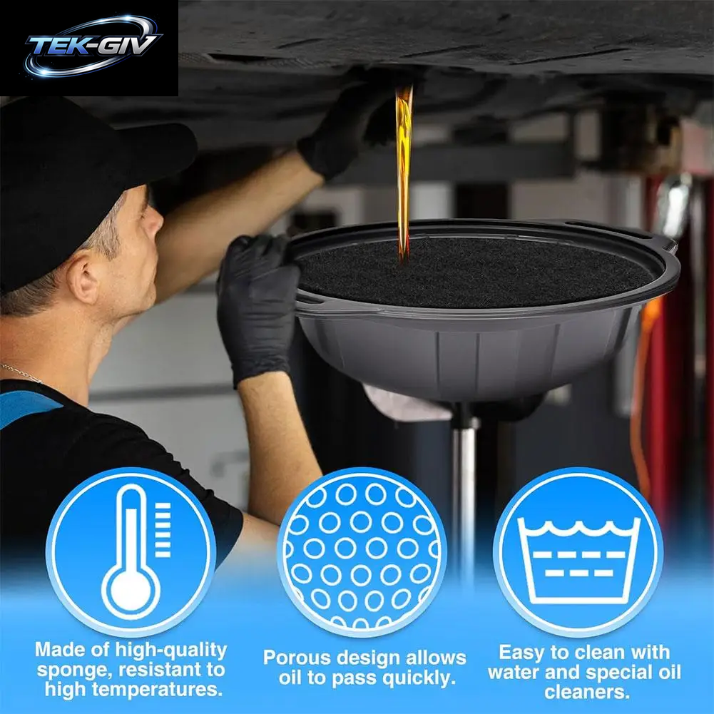 38Cm Öl Ablass Spritz Kissen 2 Stück Kein Spritzer Schwamm Ablass Öl Auto Pfanne Rundes Wickel Kissen Poröses Öl Getriebe Pad Pf