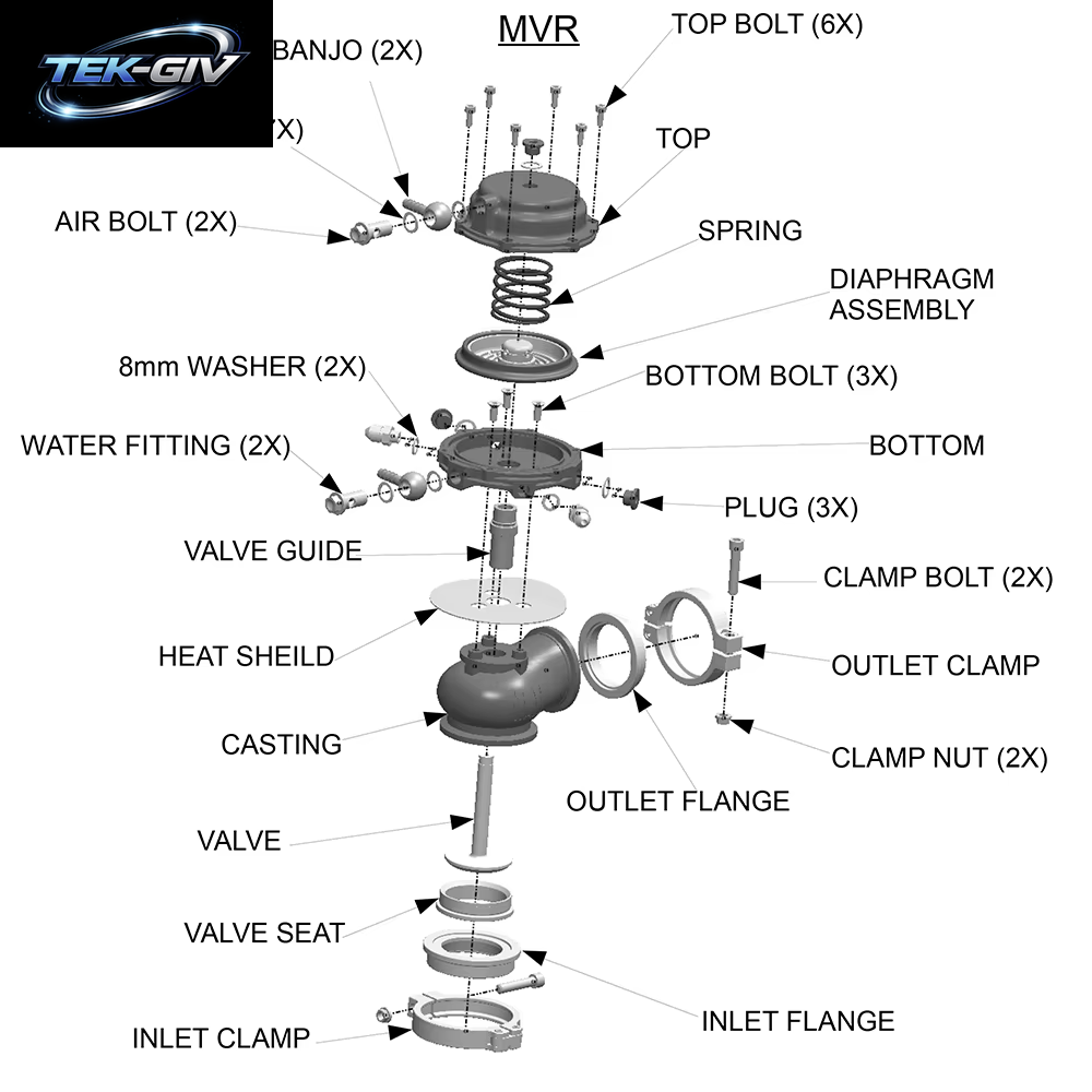 Universelles 38 Mm Externes Wastegate Mit V-Band, Flansch-Turbo-Wastegate Für Supercharge-Turbo-Verteiler Mit Logo MV-S 38 Mm Wastegate