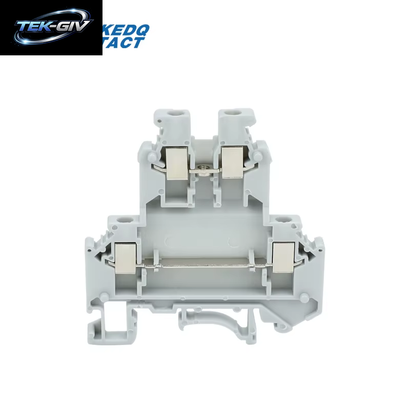 UKK/UKKB 3 10 Stück Doppel-Schraubverbinder 2,5 Mm2 Drahtstopfen Elektrischer Universal-Din-Schienen-Klemmenblock Mit 2 Stufen UKK3 UKKB3