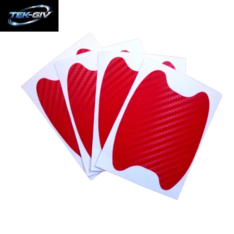 4 Teile/Satz Auto Styling Formteile Aufkleber Autotür Aufkleber Kohle Faser Kratzer Beständige Abdeckung Auto Griff Schutz Folie Teile