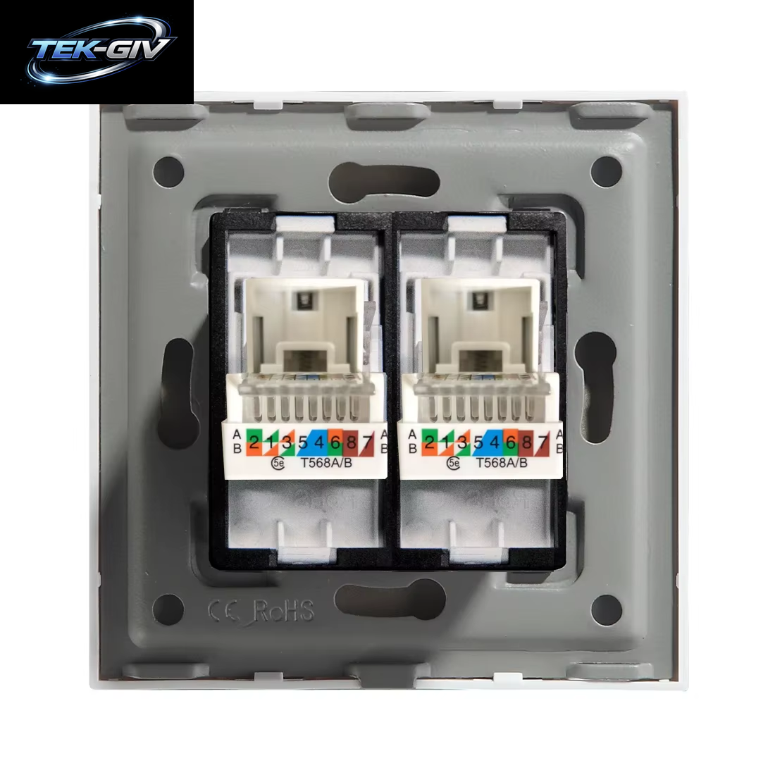BSEED Dual Internet Steckdosen CAT6 Steckdose EU Steckdosen plus Netzwerk PC Daten Computer Anschluss Steckdosen Glas Panel