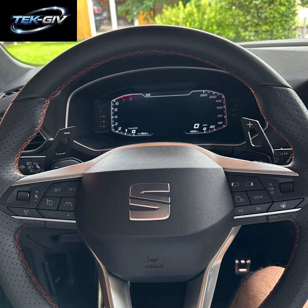 Schaltwippe Für Seat Leon FR Cupra Ateca Ibiza 6P Arona Tarraco Alhambra Auto Lenkradverlängerung Shifter DSG Getriebelaufkleber