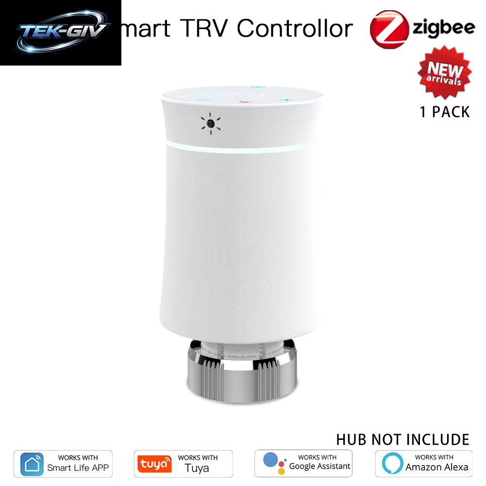 MOES Zigbee 3,0 TRV Thermostat Tuya Heizkörper Stellventil Smart Programmierbare Temperatur Controller Alexa Google Sprachsteuerung