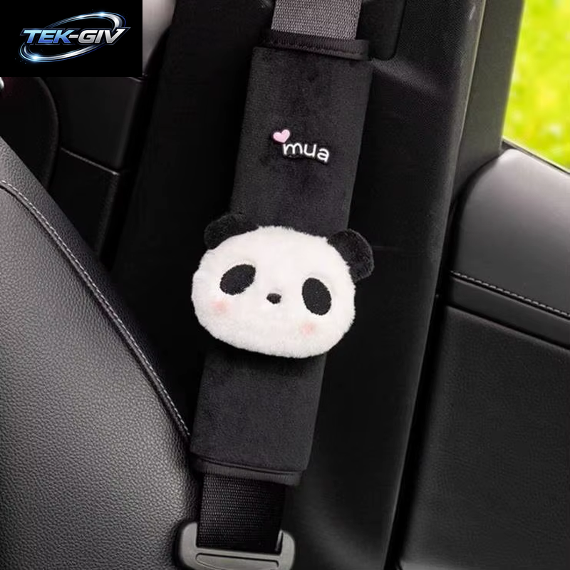 Panda Auto Sicherheits Gurt Schulter Schutz Niedlichen Rucksack Schulter Schutz Dekorative Plüsch Puppe Auto Zubehör Innen Frau