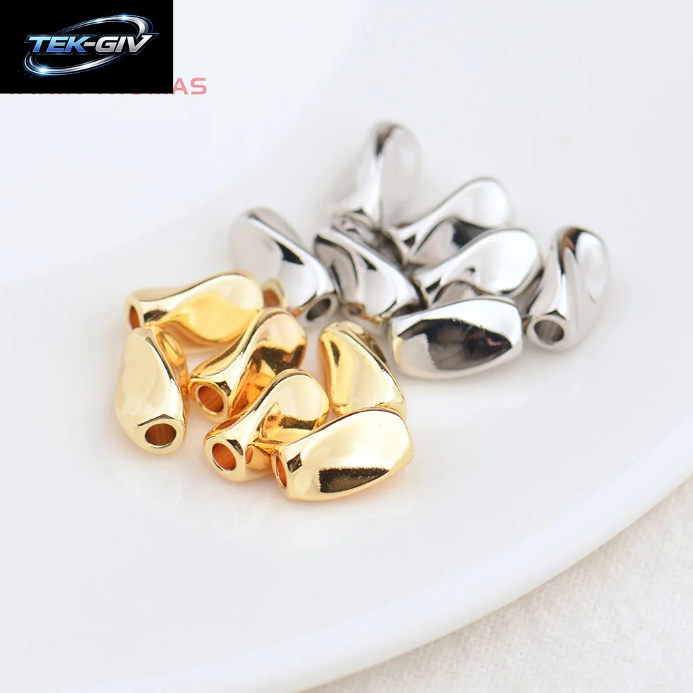 (4467)20PCS 4,5X8Mm Loch 1,5 MM 24K Gold Farbe Messing Spacer Perlen Armband Perlen Hohe Qualität Diy Schmuck Zubehör