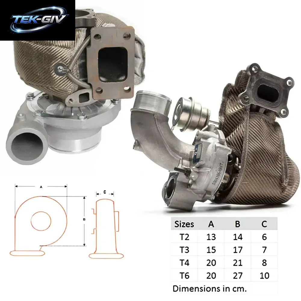 Glasfaser Turbo Hitteschild Turbolader Deken Cover T2 T25 T28 T3 T4 T6 Meest Turbine Hochtemperaturschutz Wrap Heat