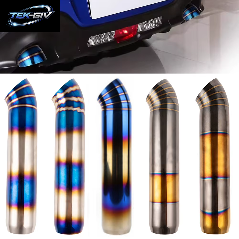 Universelles Hochwertiges Auto-Auspuffrohr Aus Edelstahl, Schalldämpfer-Endrohr 63–76 Mm Für Modifizierte Racing-Auspuffanlagen
