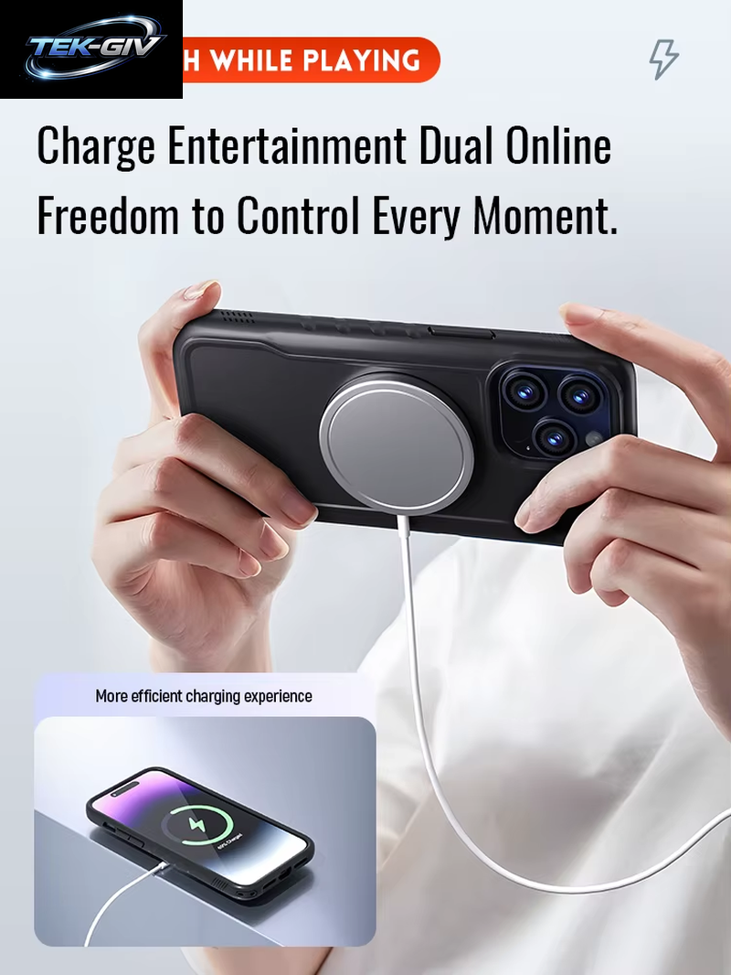 Magnetische, Stoßfeste Hülle Für Iphone 17, 16, 15, 14, Pro Max, Ladeabdeckung Mit Sperrdesign, Passend Für Quad-Stil-Motorräder/Fahrräder