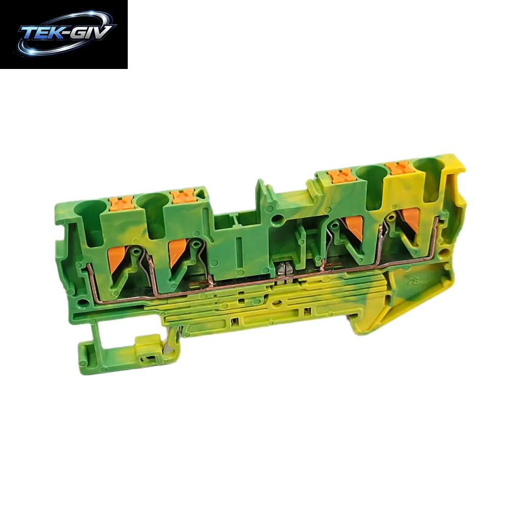 10 Stücke PT2,5 QUATTRO Push-In Feder 4-Leiter Streifen Stecker PT 2,5 Draht Elektrische Stecker Din-Schiene Terminal Block PT2.5-QU