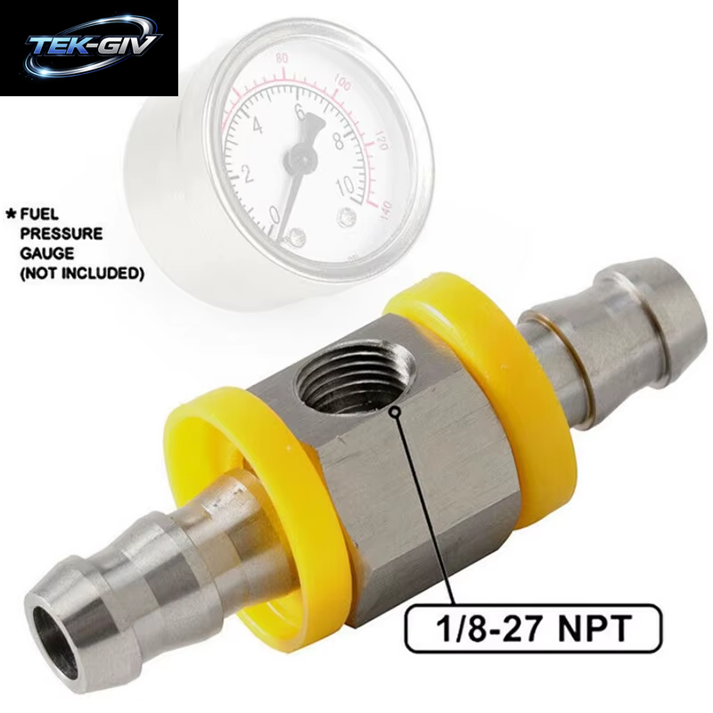 1/2 Zoll Kraftstoff Leitung Kraftstoffdruck-T-Anschluss Adapter Für Kraftstoff Manometer Sensor Autozubehör T-Fitting-Adapterst Ecker