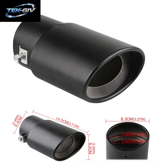 Universal Auto Auspuffs Pitze Runde Aluminium Legierung Schall Dämpfer Heck Verkleidung Hinten Auto Auspuffrohr Düse Schall Dämpfer Rohr Einlass 63Mm