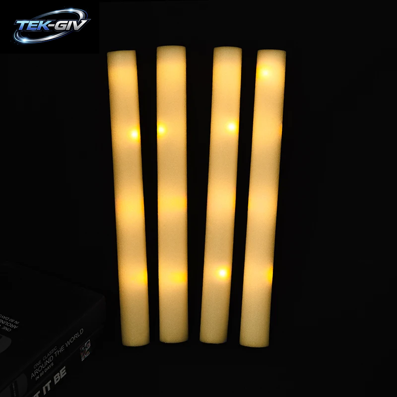 30 Stück RGB LED Glow Foam Stick Bulk Bunte LED Glow Sticks Cheer Tube Dark Light Geburtstag Hochzeit Party Supplies