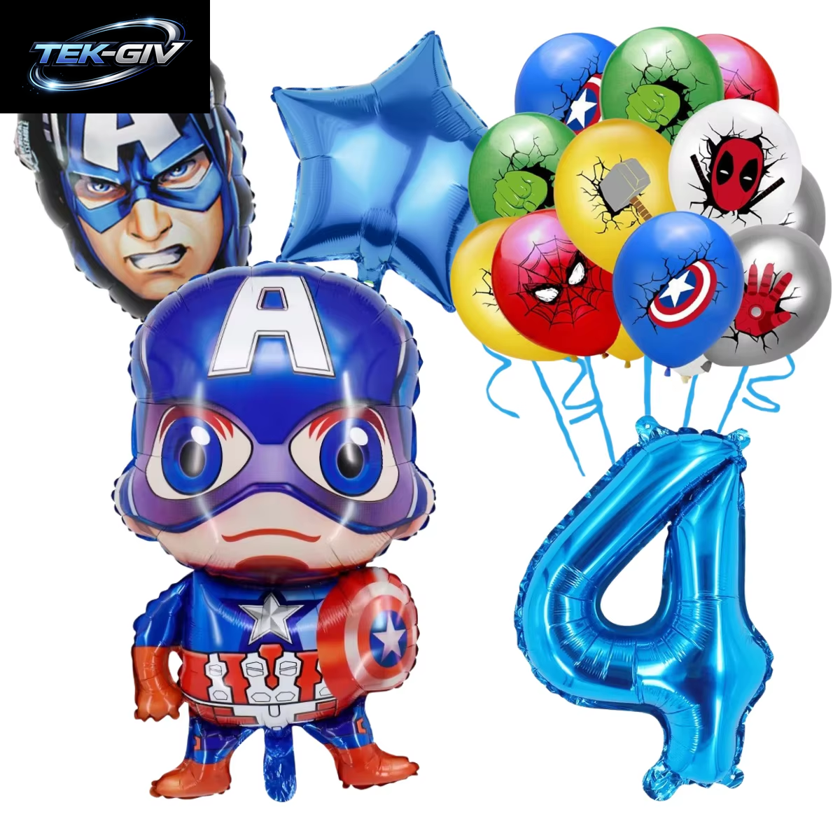 The Avengers Marvel Superheld Hulk Spider-Man Iron Man Ballon Latex Digitalballon Geburtstagsparty Babyparty the Avengers