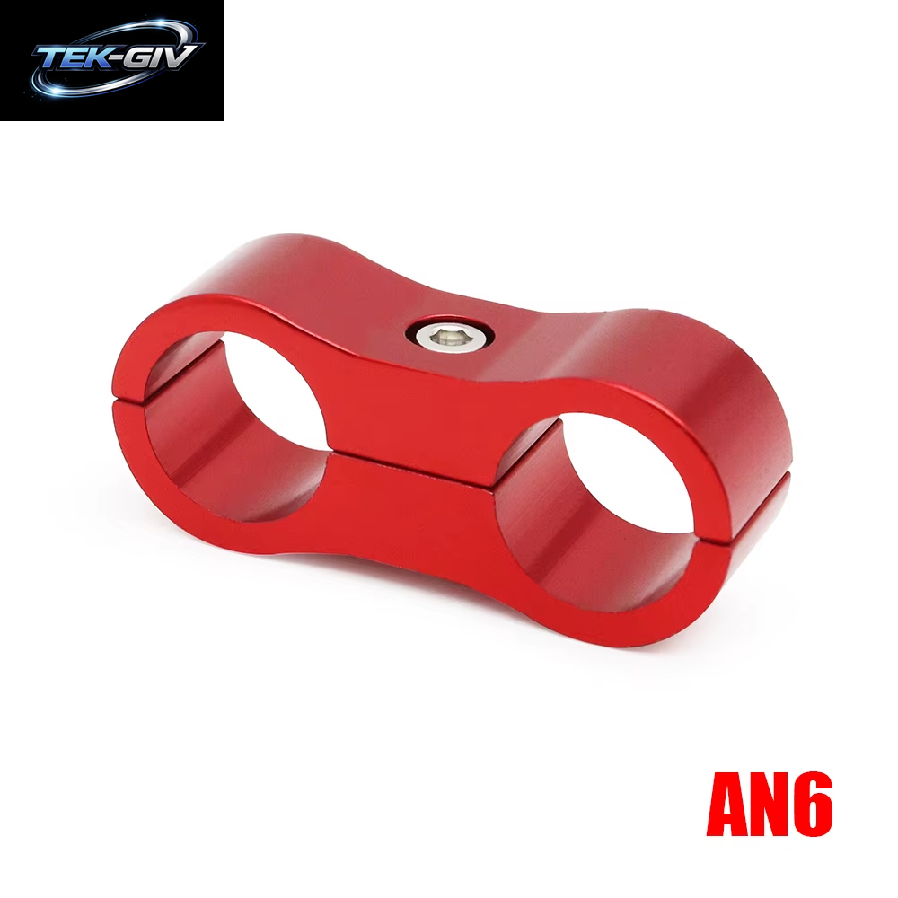 Schwarz/Rot/Blau AN4 AN6 AN8 AN10 AN12 Geflochtene Gummi-Schlauchleitungsklemme Aluminium Eloxierter Leitungsabscheider Separator Trennklemmensatz