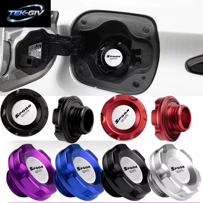 4Pc JDM Stil Kappe Tankdeckel Aluminium Löffel Öl Kappe Auto Modifizierte Gas Tank Kappe Auto Zubehör Kraftstoff Gas Tank Kappe Für H Civic