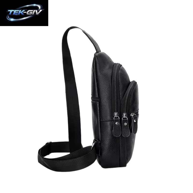 Brusttasche Aus Echtem Leder Für Herren, Große Umhängetasche Aus Rindsleder, Business-Pendler-Umhängetasche Für Herren, Handy-Aufbewahrungstasche