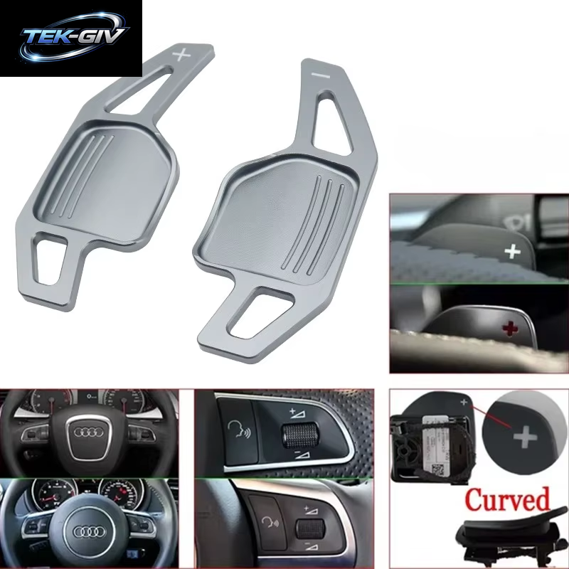 2X Aluminium Lenkrad Shift Paddle Shifter Verlängerung Für Audi A3 A4 A5 A6 A7 A8 Q5 Q7 TT S3 S4 S5 R8 2006-2009 2010 2011