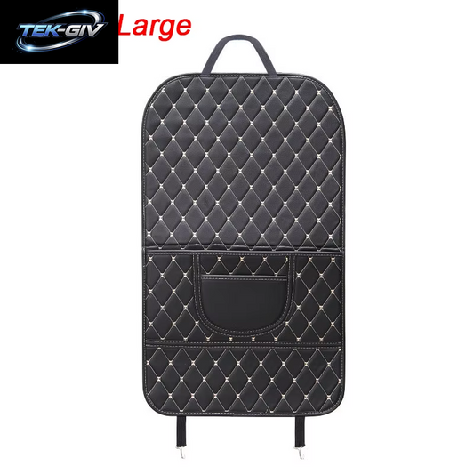 PU Leder Auto anti Kick Pad Auto Sitz Zurück Schutz Abdeckung Mit Lagerung Tasche Auto Rücksitz Anti-Kick Matten Zubehör Für Kinder