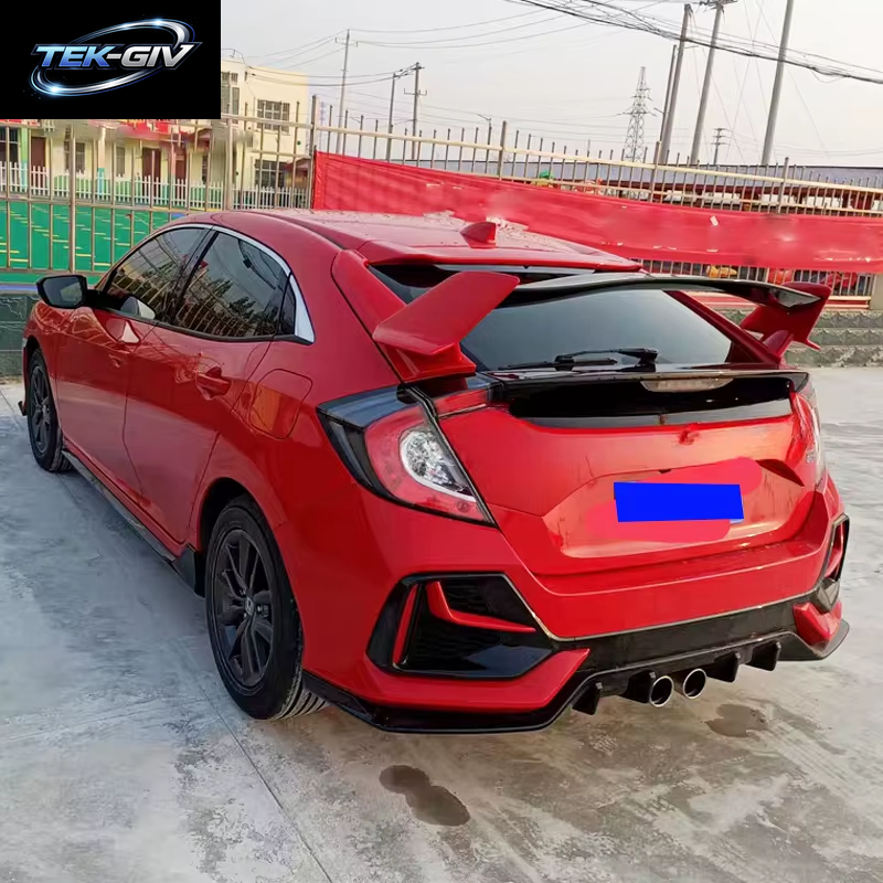 Für Honda Civic10Th Gen Fk7 2015-2018 Fließheck Heckspoiler Typ-R-Stil Tuning Dach Flügel Kofferraum Lippen Dekoration Karosserie-Kits Tuning