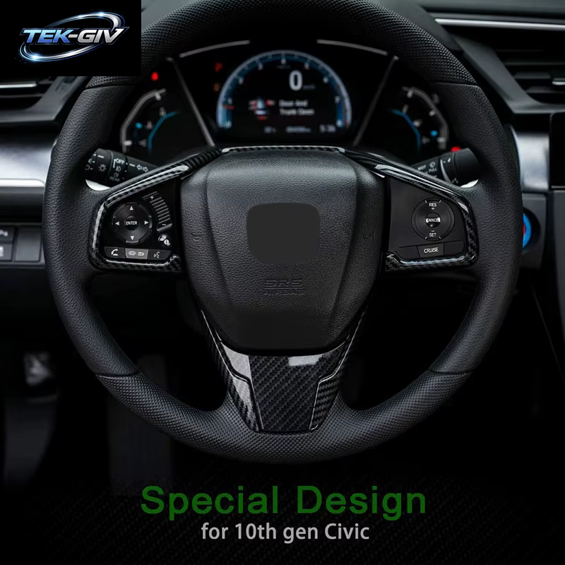 Innen Lenkrad Abdeckung Trim Aufkleber Für Honda Civic 10Th Gen Limousine Hatchabck Coupe Typ R 2016-2021