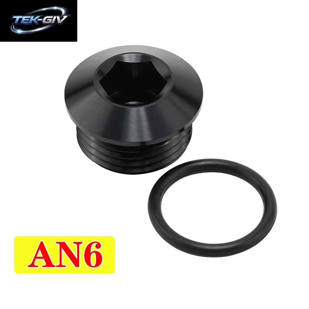 AN4 AN6 AN8 AN10 AN12 ORB O Ring Dichtung Boss Buchse Port Stecker Block off Fitting Adapter Aluminium Schwarz