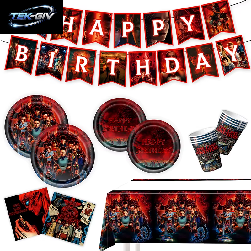 Geburtstag Party Dekorationen Kit Tischdecke Serviette Tasse Geburtstag Banner Teller Ballon Party Supplies