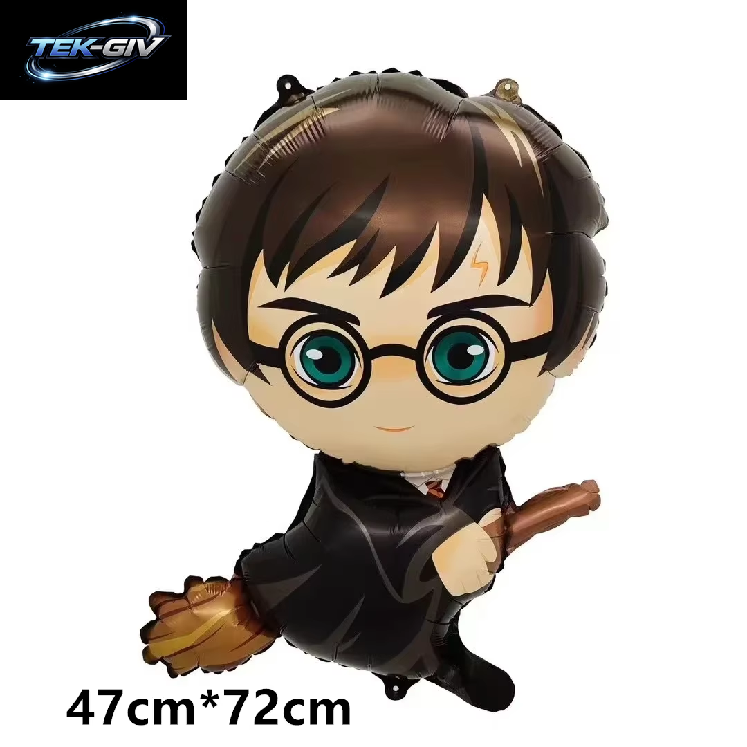 Harry Potter Ballon Hogwarts Hintergrund Eule Schule Happy Birthday Banner Party Dekoration Tortendekoration Einweg-Tischgeschirr