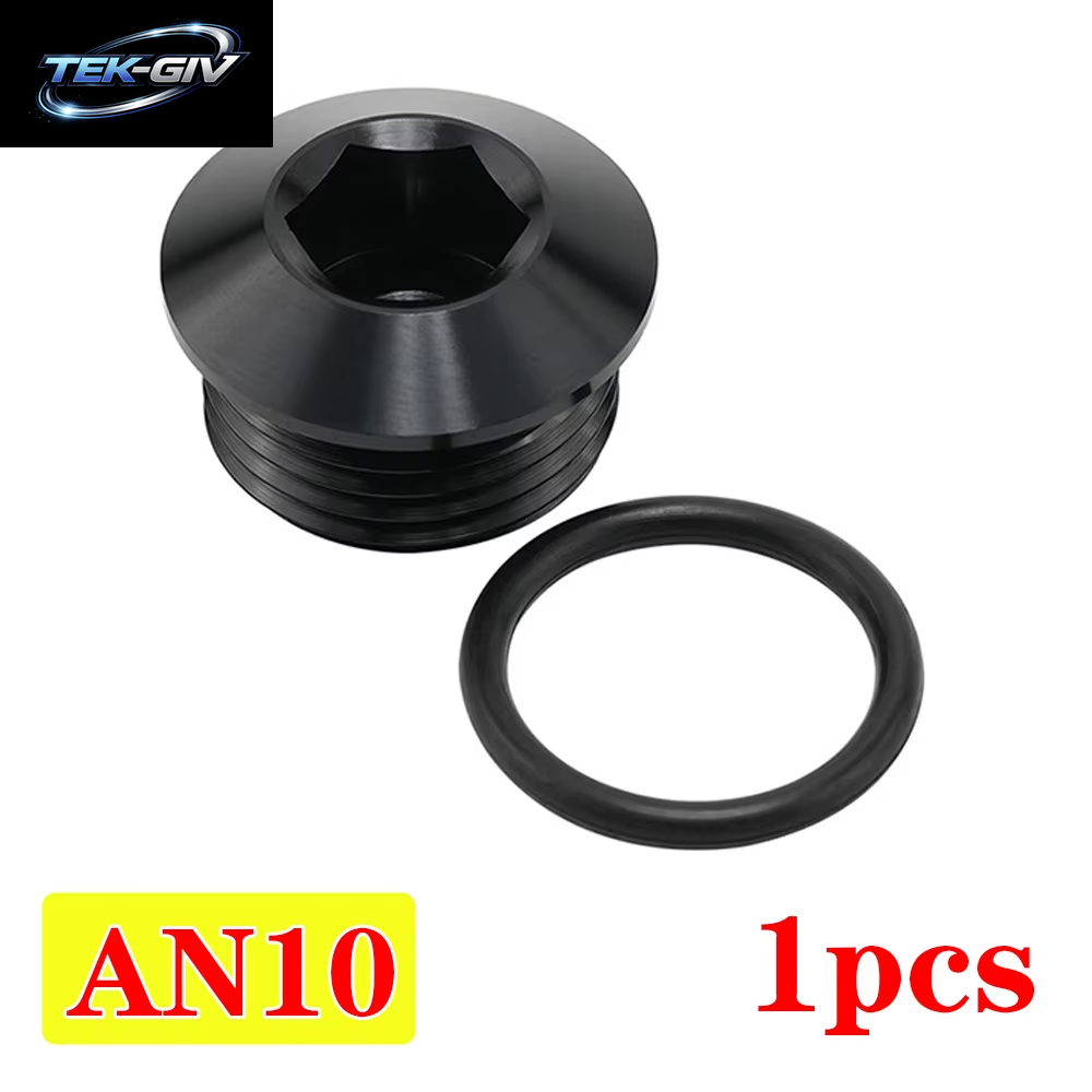 AN4 AN6 AN8 AN10 AN12 ORB O Ring Dichtung Boss Buchse Port Stecker Block off Fitting Adapter Aluminium Schwarz