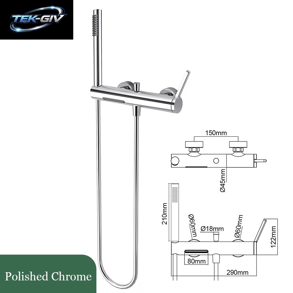 Badezimmer-Duscharmatur-Set Aus Gebürstetem Gold/Gunmetal, Wandmontage, Wasserfall, Massives Messing, Heißer Und Kalter Badewannen-Wasserhahn, 2 Griffe, 2 Löcher