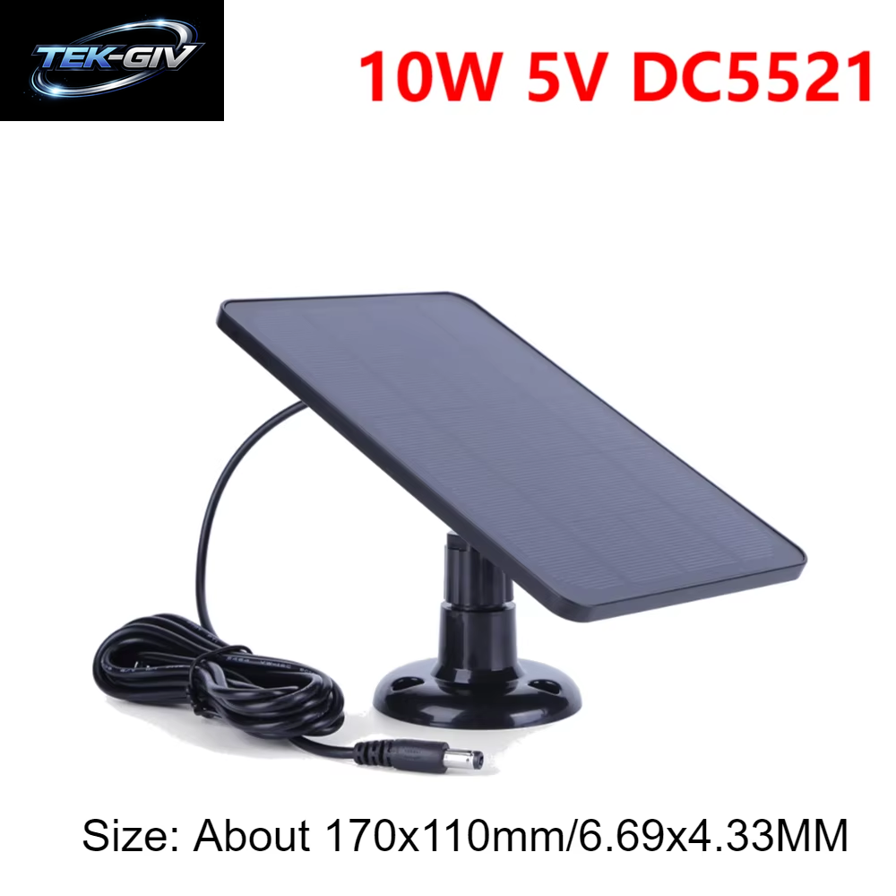 20/10 W Solarpanel Micro USB & USB-C Port Solarladepanel 9,8 Fuß Ladekabel 360 ° Einstellbare Montage Für Überwachungskamera